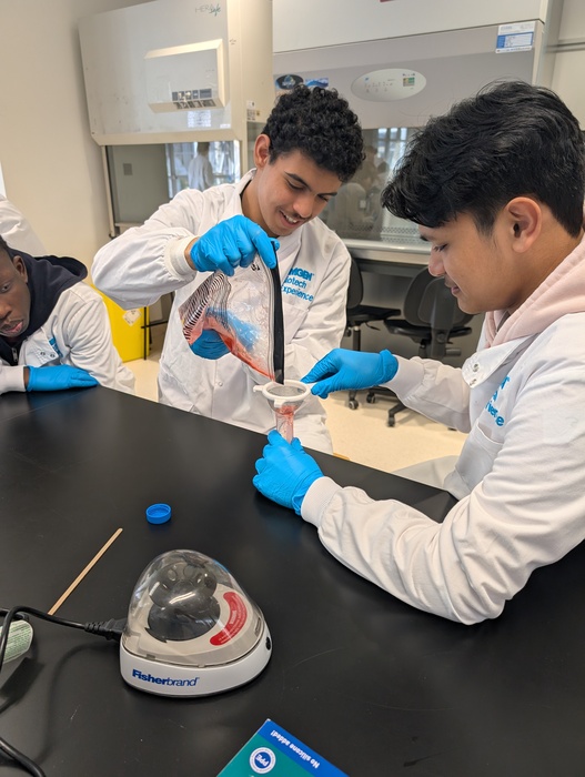 students extract dna